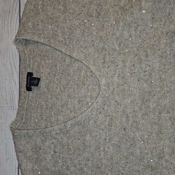 Halogen Women's Sequined Knit Sweater Beige Size XL NWOT - Picture 3 of 9